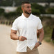 White Soft Stylish Mens Athletic Fit stretch shirt