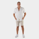 Return Sale - Performance Linen Short Sleeve Shirt - White