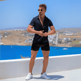 Ultra-Stretch 5" Chino-Shorts - Schwarz