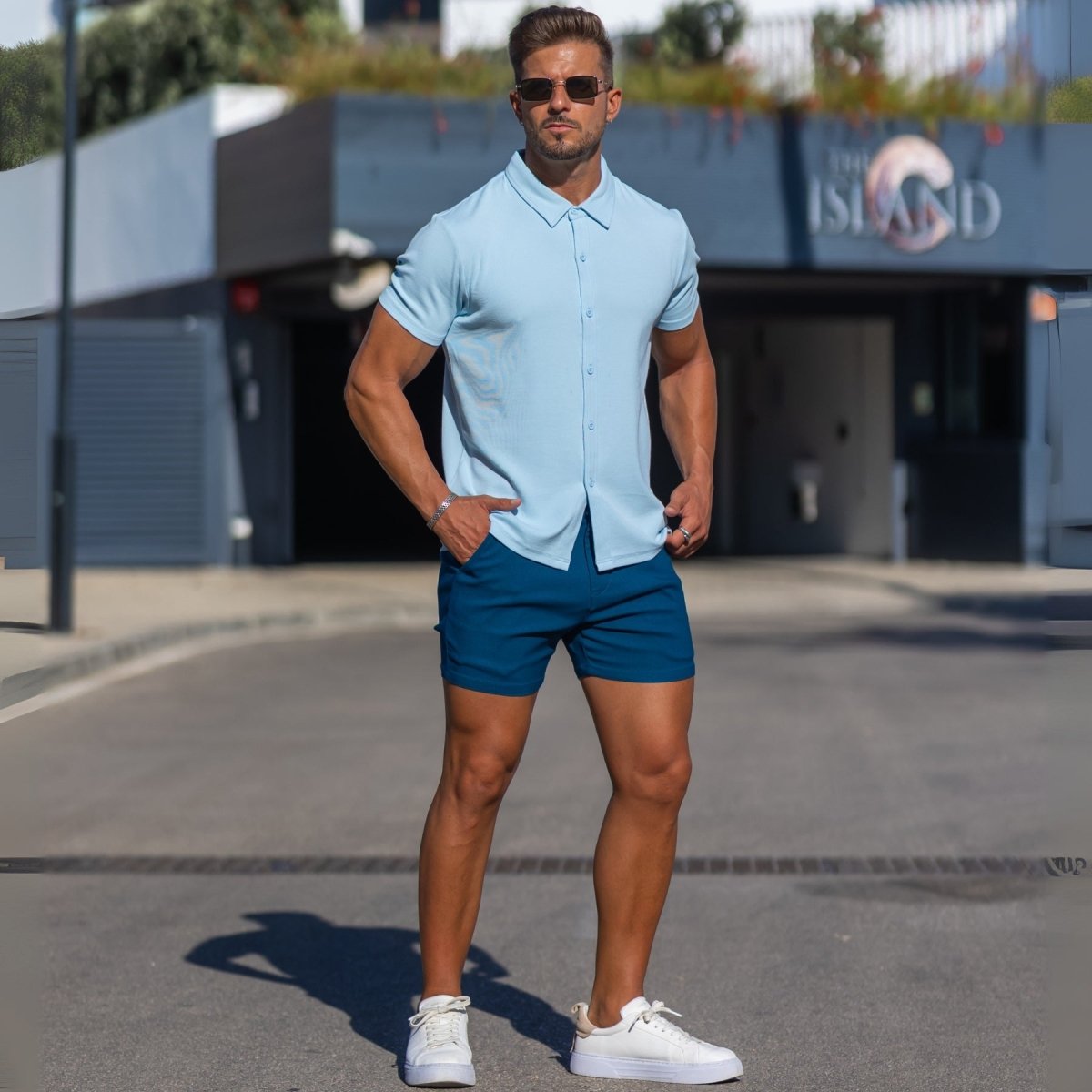 Ultra-Stretch 5" Chino Shorts - Teal Ultra-Stretch 5" Chino Shorts - Teal