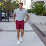 Ultra-Stretch 7" Chino Shorts - Burgundy