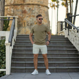 Ultra-Stretch 7" Chino Shorts - Cream