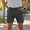 Stylish Slim Fit Dark Grey Chino Shorts Smart Casual Kojo Fit