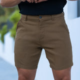 Ultra-Stretch 7" Chino Shorts - Mocha Brown