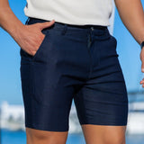 Mens Slim Fit Navy Chino Shorts | Kojo Fit