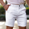 Mens Slim Fit Dress White Chino Shorts 7 inch inseam length | Kojo Fit