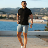 Ultra Stretch 7" Jeansshorts - Blaue Waschung