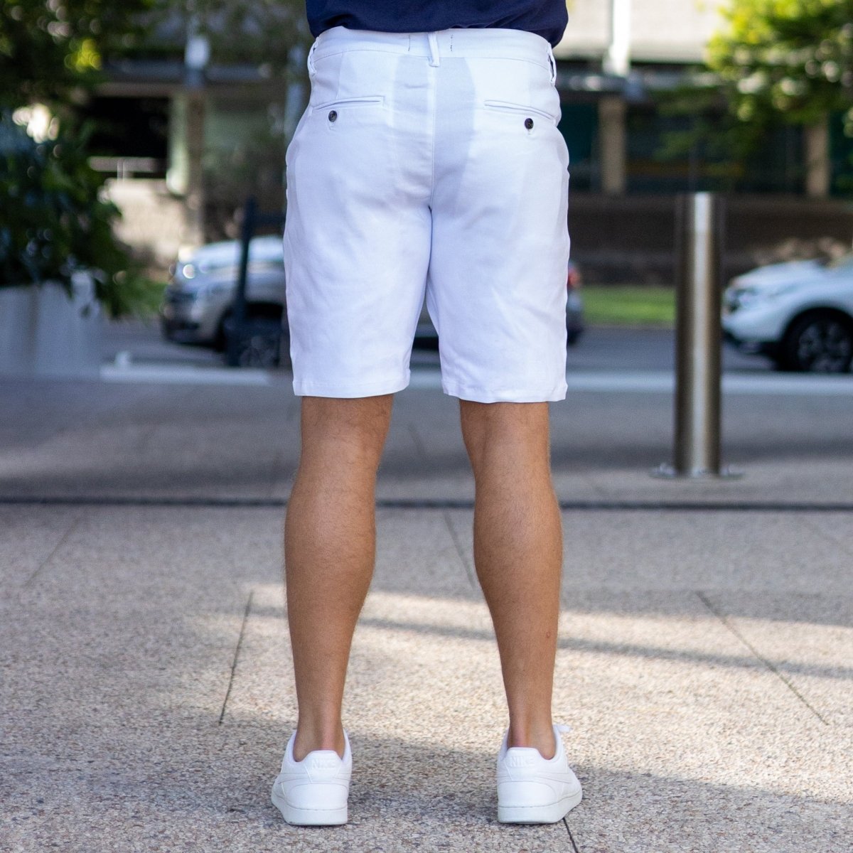 white dress shorts mens Ultra-Stretch 9” Chino Shorts