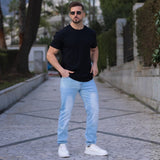 Ultra Stretch Straight Jeans - Vintage Blue