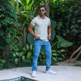 Ultra Stretch 7" Jeansshorts - Dunkelblau