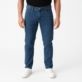 Ultra Stretch Rett Jeans - Havblå