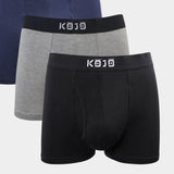 3 Pack - Performance Bamboo Boxer Briefs - Black, Navy & Grey