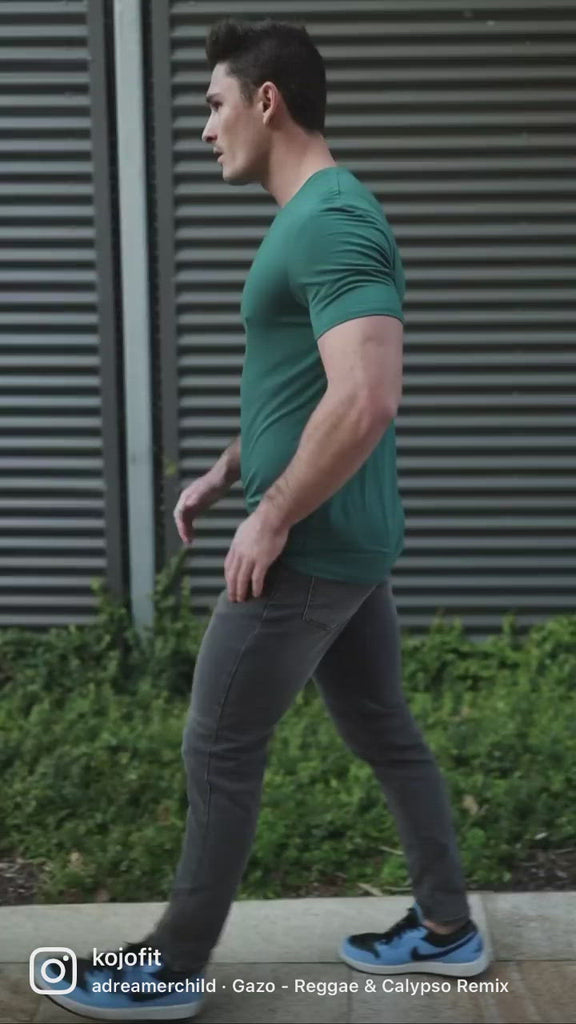 Mens emerald green bamboo muscle fit t-shirt