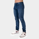 Blue Mens Muscle Fit Stretch Jeans 
