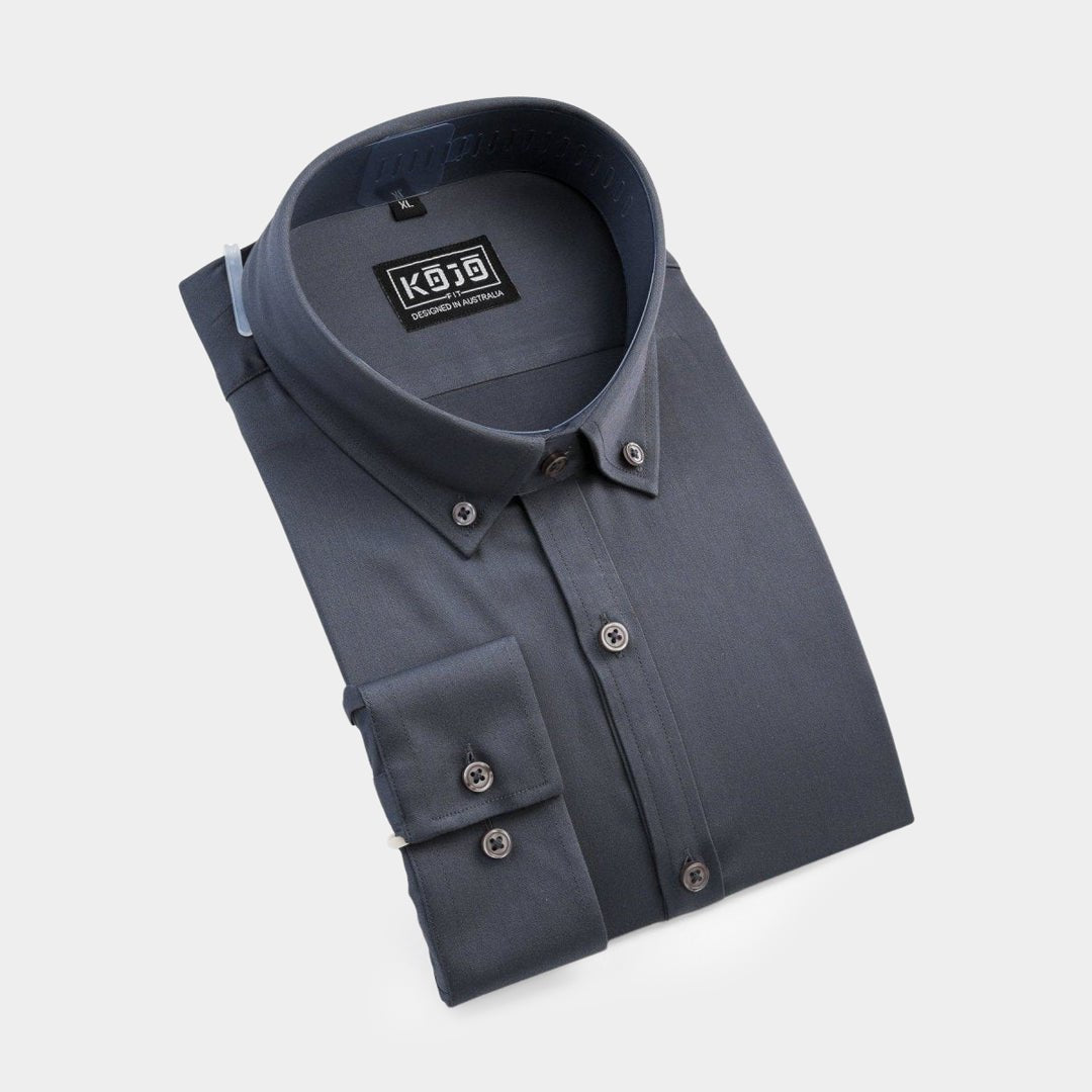 Mens Charcoal V Taper Fit Bamboo Dress Shirt Mens Charcoal V Taper Fit Bamboo Dress Shirt
