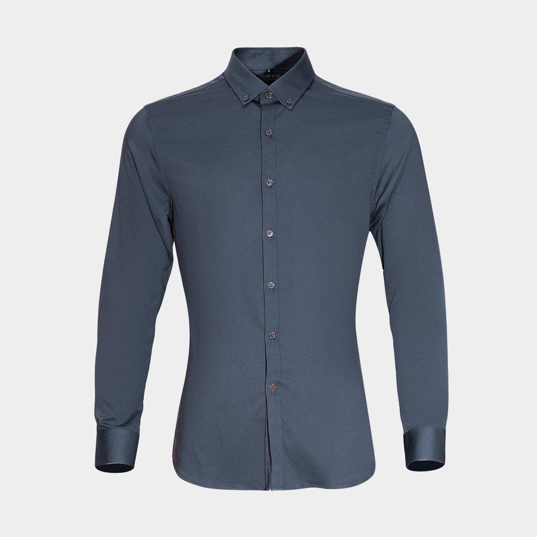 Mens Charcoal V Taper Fit Bamboo Dress Shirt Mens Charcoal V Taper Fit Bamboo Dress Shirt