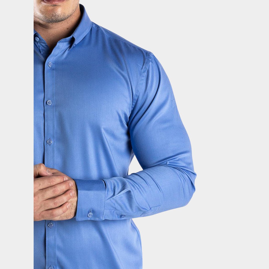 Bamboo Breathable Blue Dress Shirt