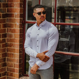 Mens Muscle Fit Bamboo Button-Down Shirt