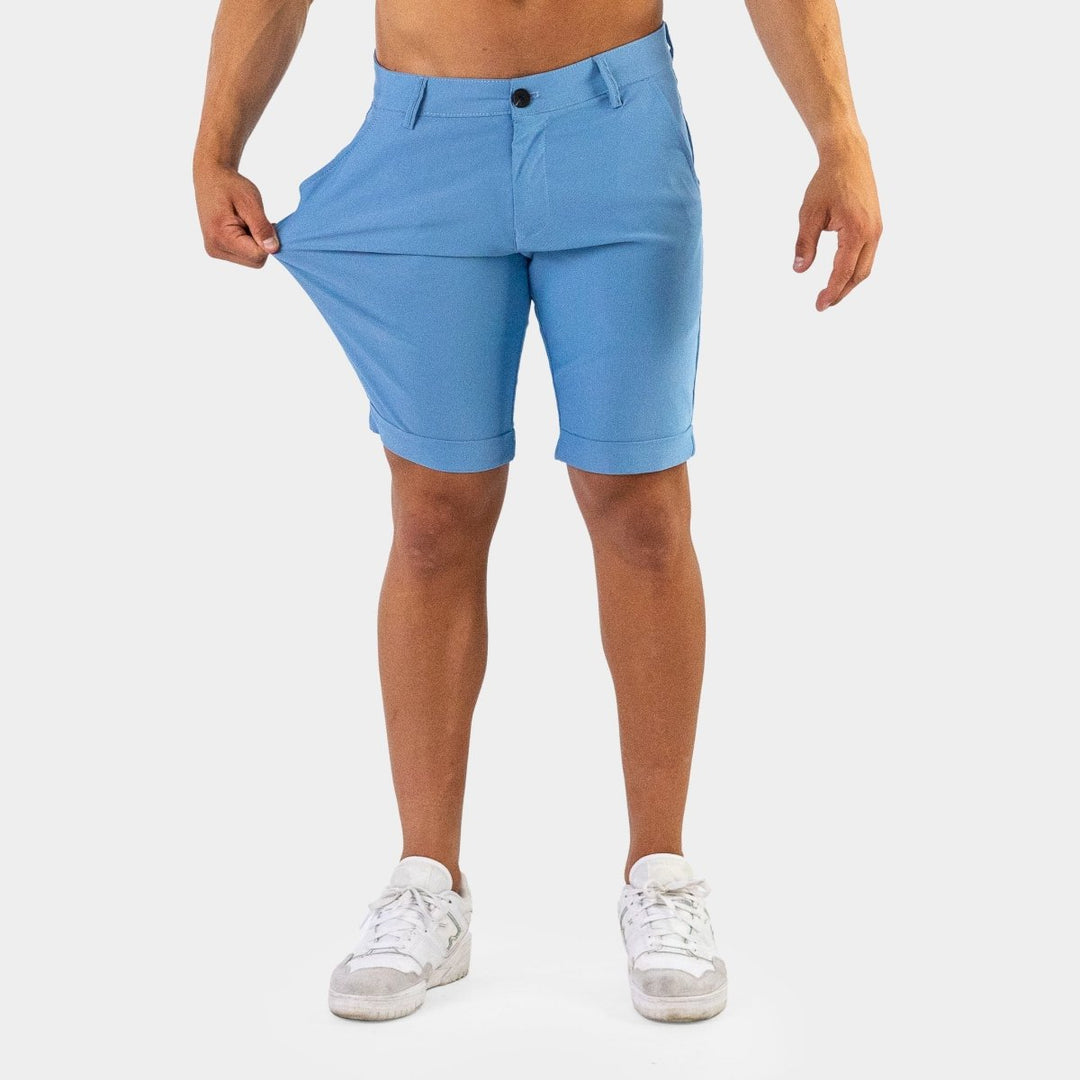 Mens Sky Blue Chino Shorts Mens Stretch Slim Fit Light Blue Shorts