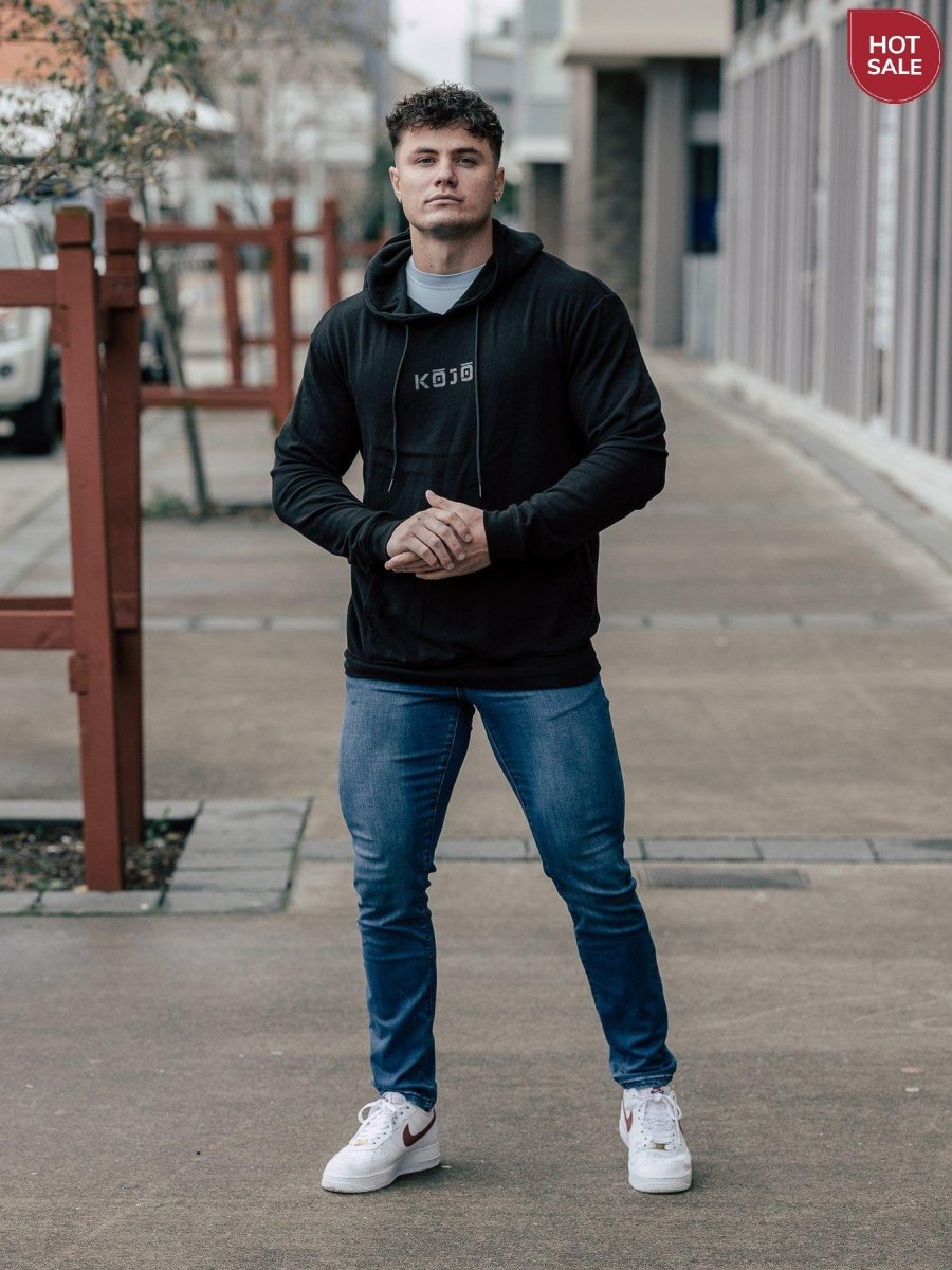 Deluxe Bamboo Hoodie - Black - Kojo Fit