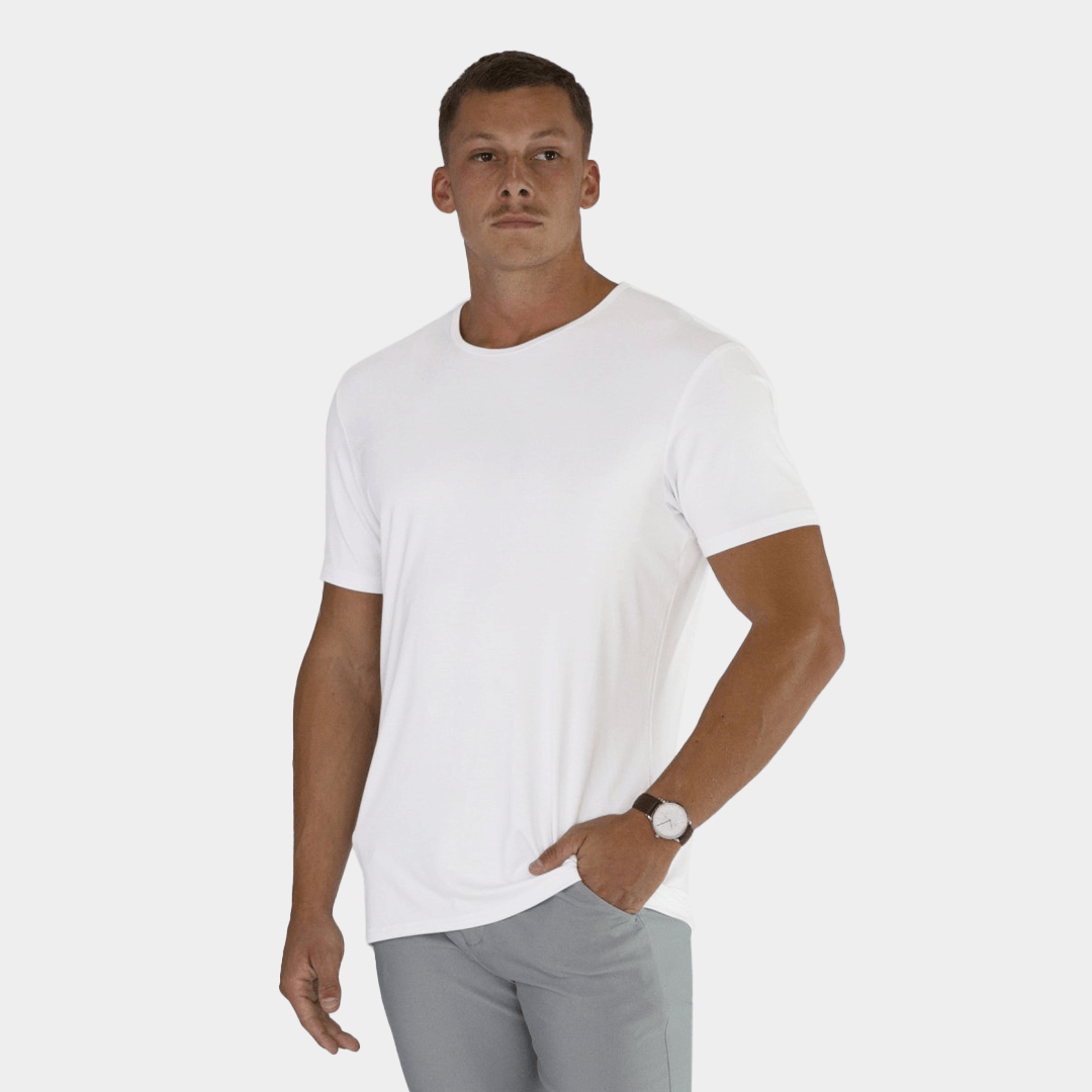 Athletic fit sales white t shirts