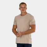 Mens Athletic Bamboo Tee Light Brown