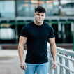 Mens Black Muscle Fit Bamboo T-Shirt