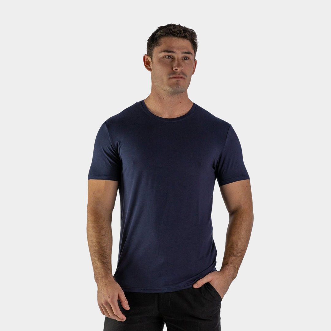 Mens Bamboo Muscle Fit T-Shirt Navy