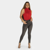 Impact High Waisted Skinny Jeans - Grey