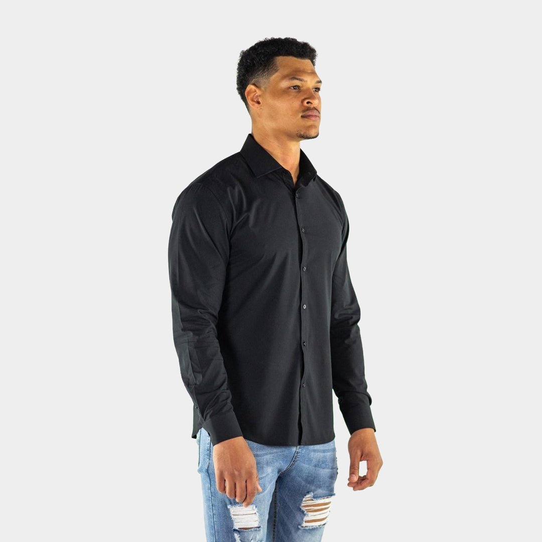 Mens Fitted Bamboo Athletic Button Down Shirt