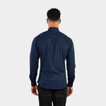 Mens Tapered Slim Waist Button Up Long Sleeve