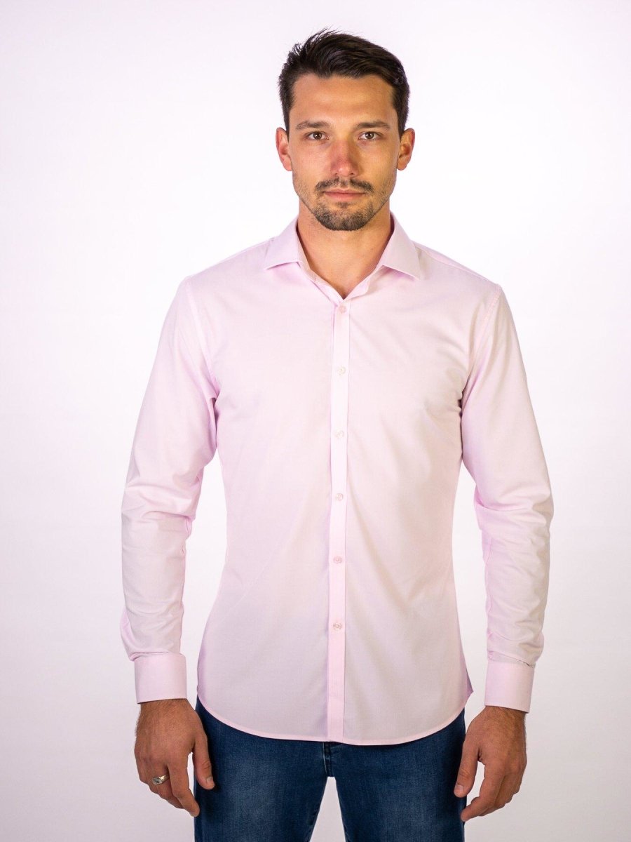 Performance Bamboo Dress Shirt - Pink - Kojo Fit