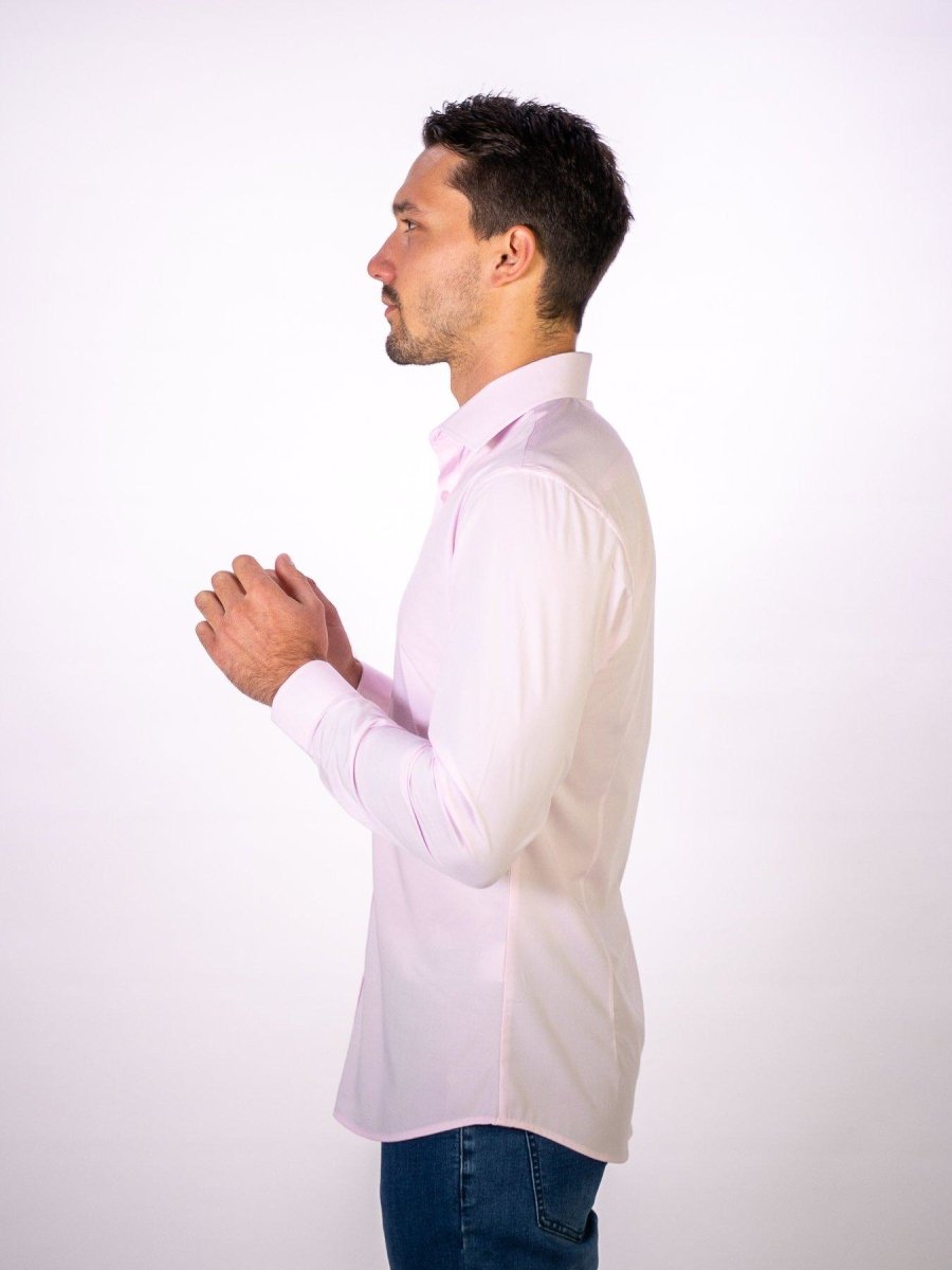 Performance Bamboo Dress Shirt - Pink - Kojo Fit