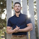 Navy Muscle Fit Short Sleeve Shirt Bamboo Stretch