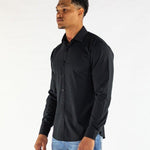 Return Sale - Performance Bamboo Dress Shirt - Black - Kojo Fit