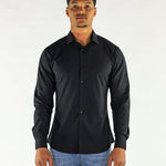 Return Sale - Performance Bamboo Dress Shirt - Black - Kojo Fit