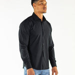 Return Sale - Performance Bamboo Dress Shirt - Black - Kojo Fit