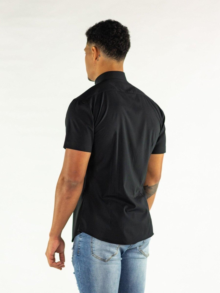 Return Sale - Performance Bamboo Short Sleeve Shirt - Black - Kojo Fit