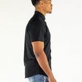 Return Sale - Performance Bamboo Short Sleeve Shirt - Black - Kojo Fit