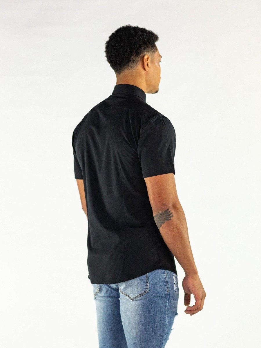 Return Sale - Performance Bamboo Short Sleeve Shirt - Black - Kojo Fit