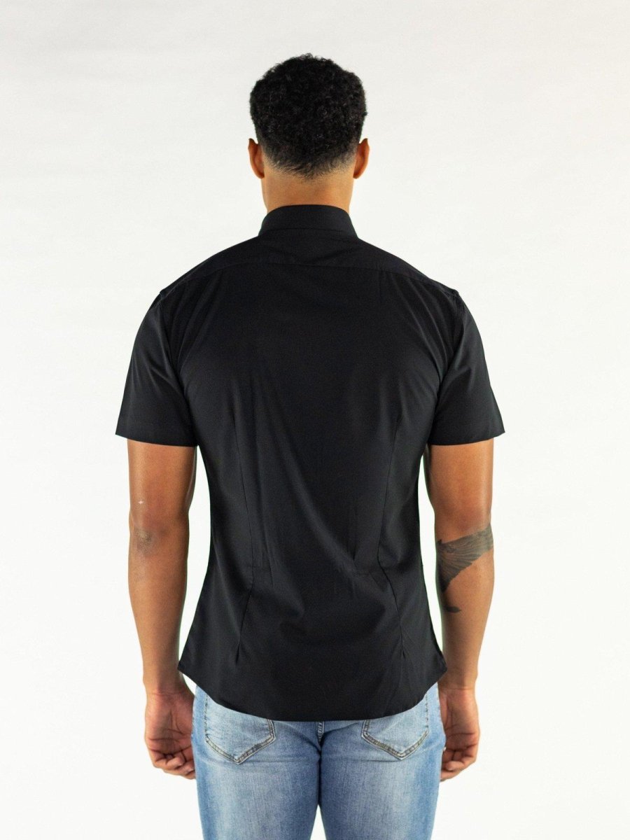 Return Sale - Performance Bamboo Short Sleeve Shirt - Black - Kojo Fit
