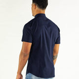 Return Sale - Performance Bamboo Short Sleeve Shirt - Navy - Kojo Fit
