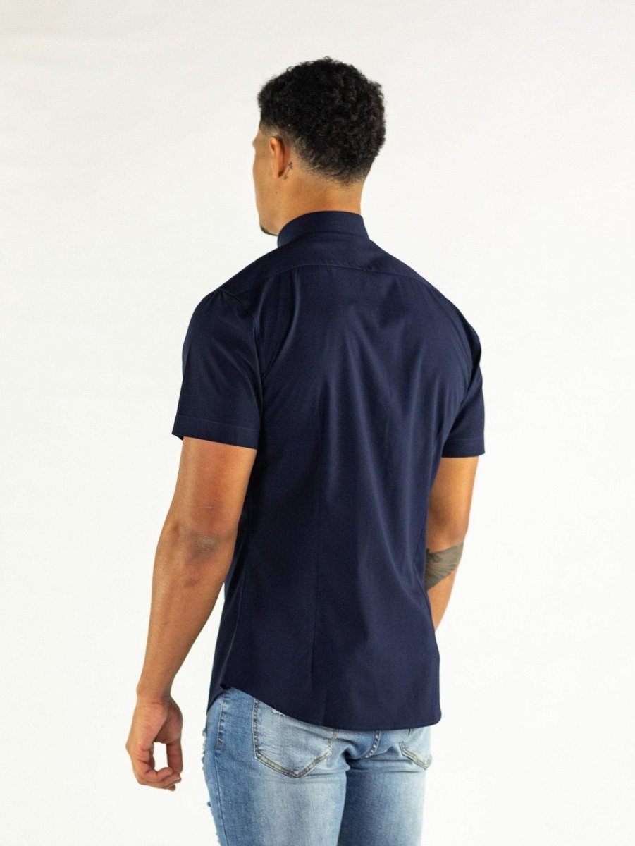 Return Sale - Performance Bamboo Short Sleeve Shirt - Navy - Kojo Fit