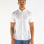 Return Sale - Performance Bamboo Short Sleeve Shirt - White - Kojo Fit