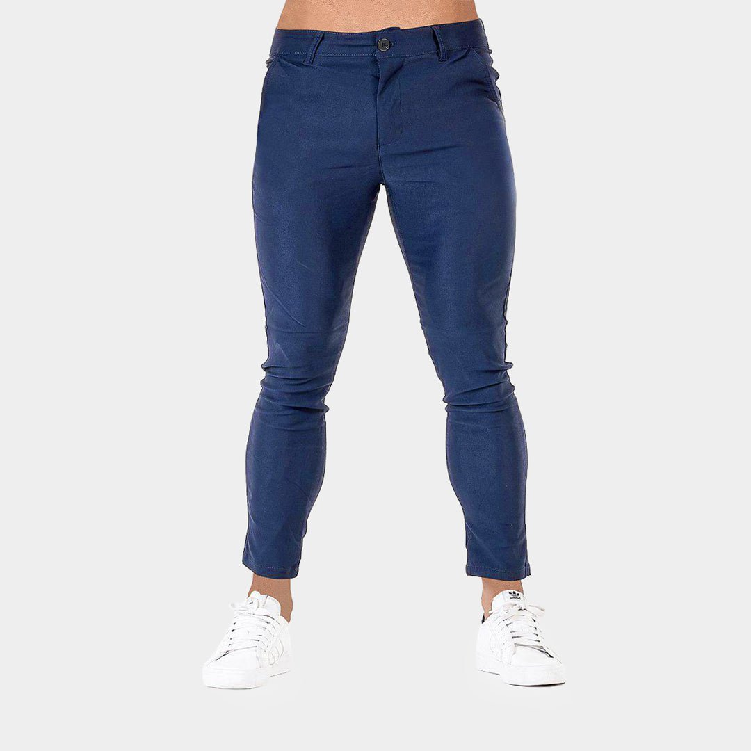 Blue Skinny Fit Chino Pants with stretch