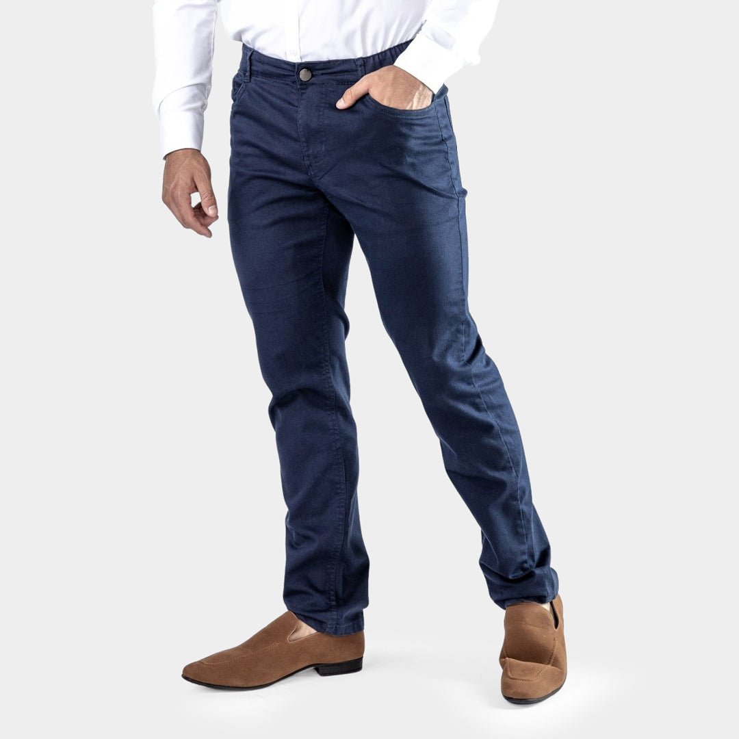 Best Navy Slim Fit Mens Chino Pants | Blue Mens Slim Fit Chinos | Kojo ...