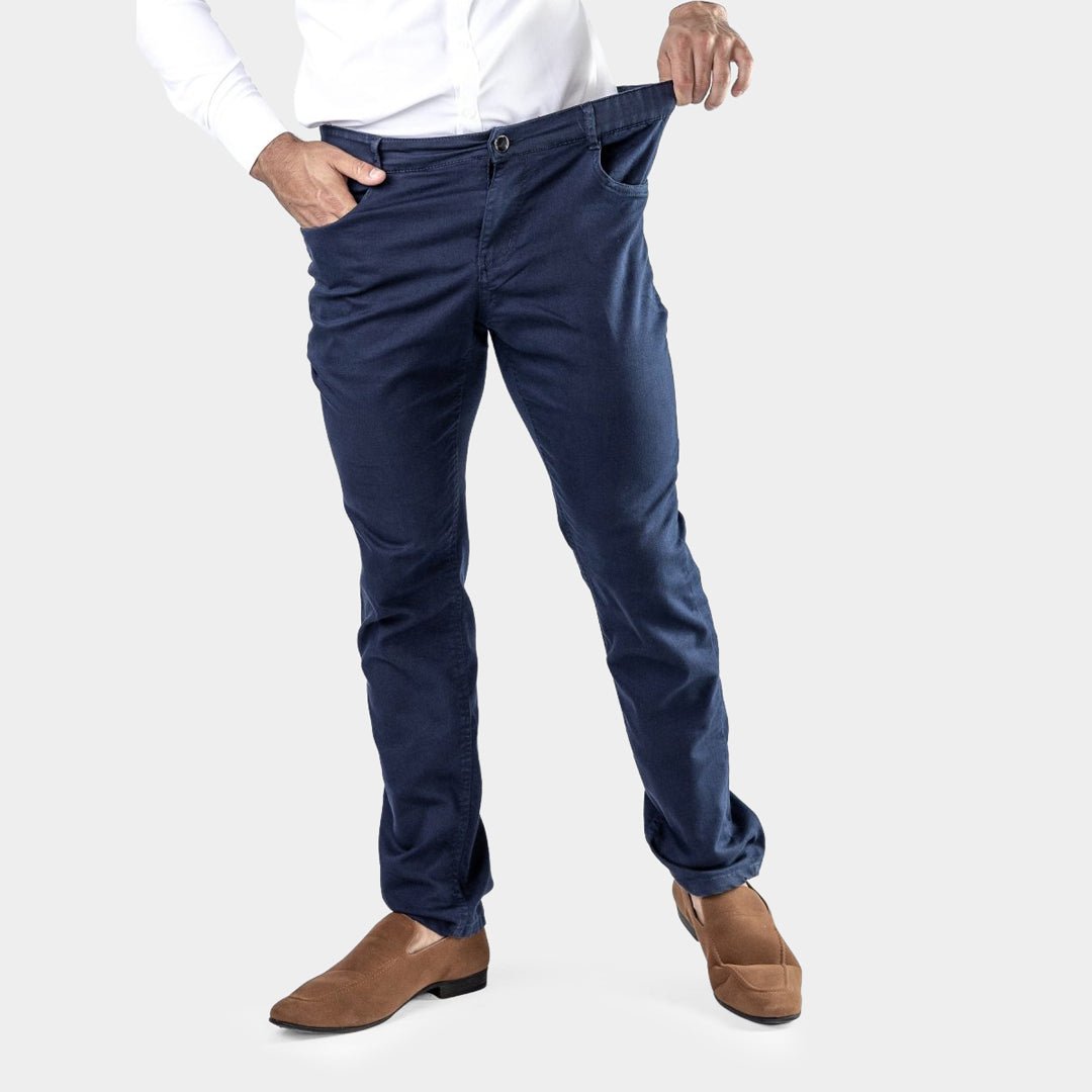 Stretchy Chinos for Men with big thighs Navy