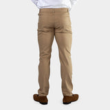 Mens Modern Slim tapered Brown Chino Trousers