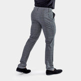 Ultra Stretch Chino Pants - Slim Fit - Windowpane Grey Check