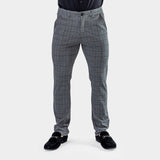Ultra Stretch Chino Pants - Slim Fit - Windowpane Grey Check